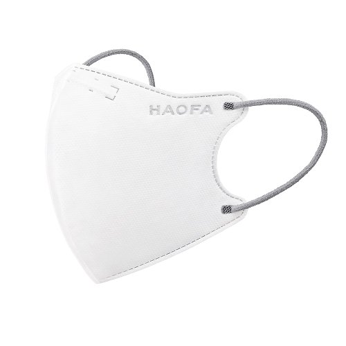 HAOFA立體口罩 (醫療N95)HAOFA氣密型99%防護立體醫療口罩-純白色灰耳版(30入)