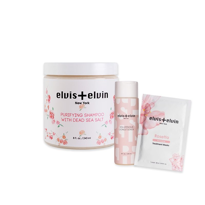 【典華優惠券】【E+E超值1送2】elvis+elvin海鹽透淨洗髮膏送護髮 - 洗髮精/餅/皂 - 其他材質 白色