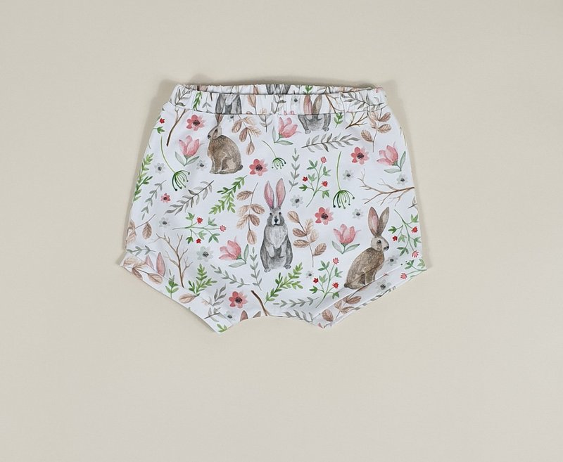 Rabbit baby shorts, baby boy shorts, baby girl shorts, kids shorts, baby clothes - Pants - Cotton & Hemp Multicolor