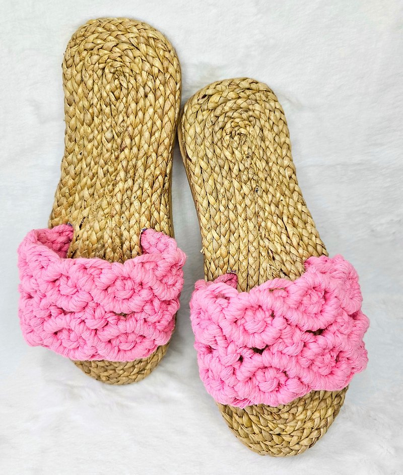 Handmade Macrame sandals made from  Water Hyacinth - Slippers - Plants & Flowers 