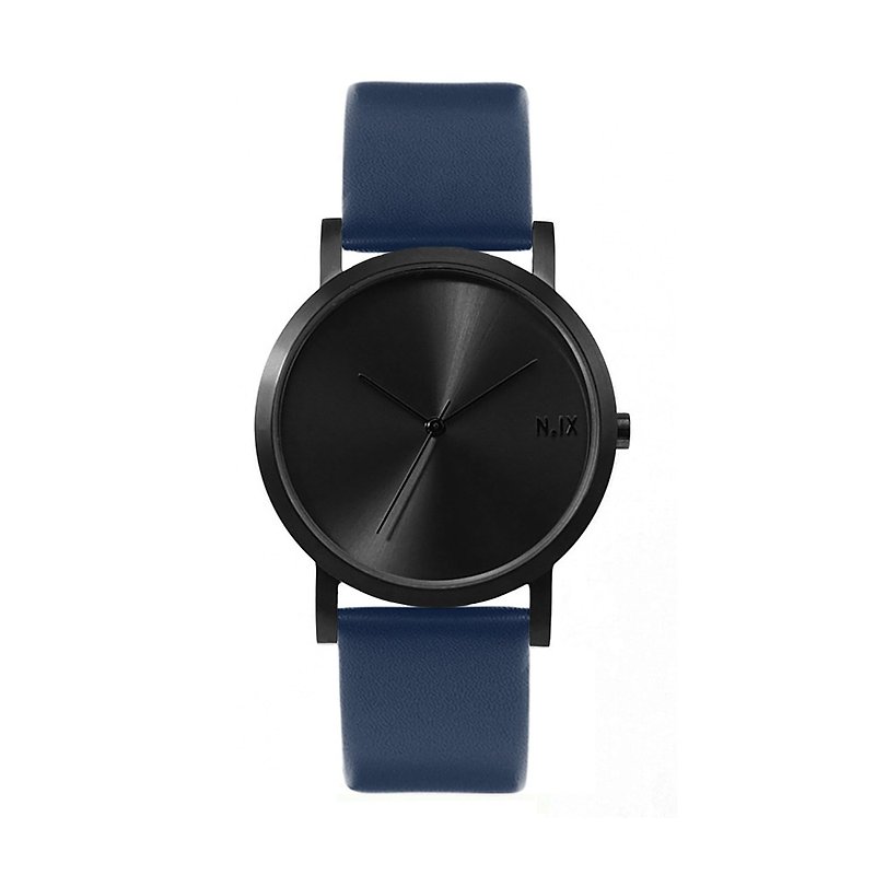 นาฬิกาข้อมือ Minimal Style  : Metal Project Vol.02 - Titanium (Blue) - นาฬิกาผู้ชาย - หนังแท้ สีน้ำเงิน