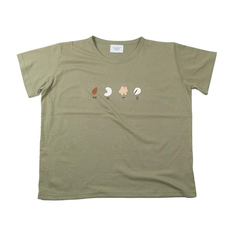 NUTS Big Silhouette T-shirt Ladies Free Tcollector - เสื้อผู้หญิง - ผ้าฝ้าย/ผ้าลินิน สีเขียว