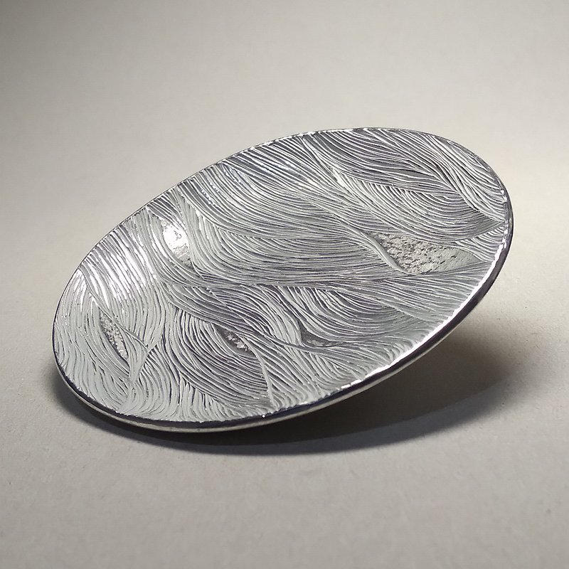 純錫淺皿  無明海隙間 - 小碟/醬油碟 - 其他金屬 