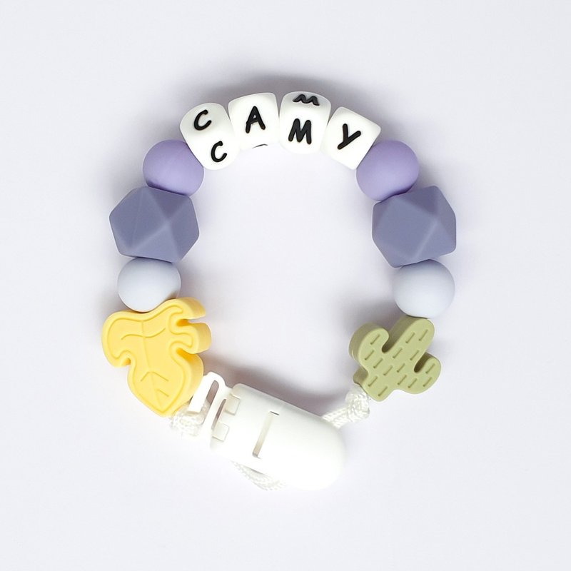 客製化 camy 楓葉 仙人掌 奶嘴鏈 / 客製化奶嘴鏈 - 寶寶/兒童玩具/玩偶 - 其他材質 藍色