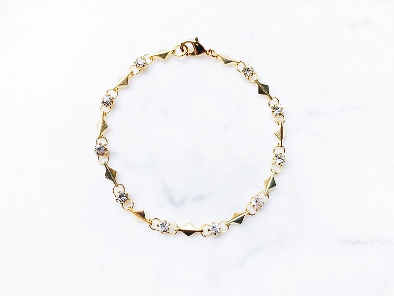 ::Classic Series :: Shimmer Faceted Diamond Square Bracelet - Bracelets - Other Metals 