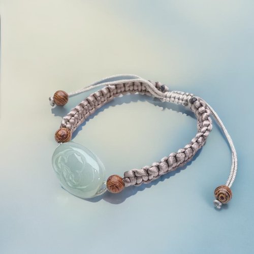 瓔珞珠寶盒 E.L.Jewelry Box 冰綠翡翠雕花編織手鍊 | 天然A貨翡翠 | 送禮