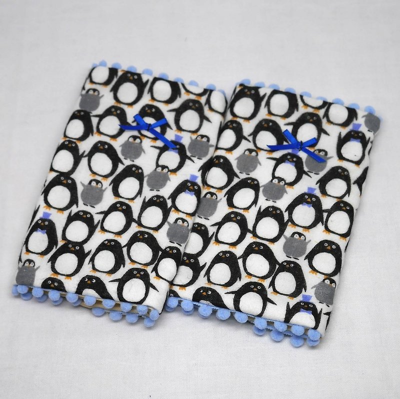 Japanese Handmade 8-layer-gauze droop sucking pads - Bibs - Cotton & Hemp Black