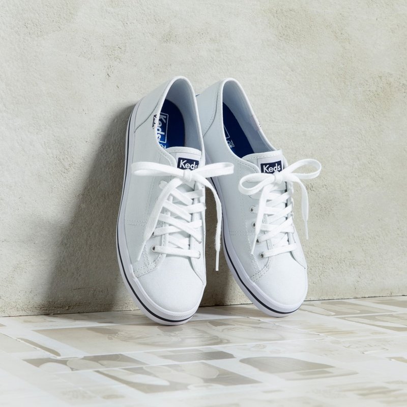 [Opening Celebration] KEDS KICKSTART classic black hooked canvas shoes and white shoes WF54682 - Women's Casual Shoes - Other Materials 