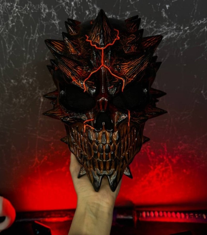 PayDay Skull mask Black, Death Wish mask, Infamy mask, Skull decor Skeleton Mask - 口罩/口罩收納套 - 樹脂 黑色