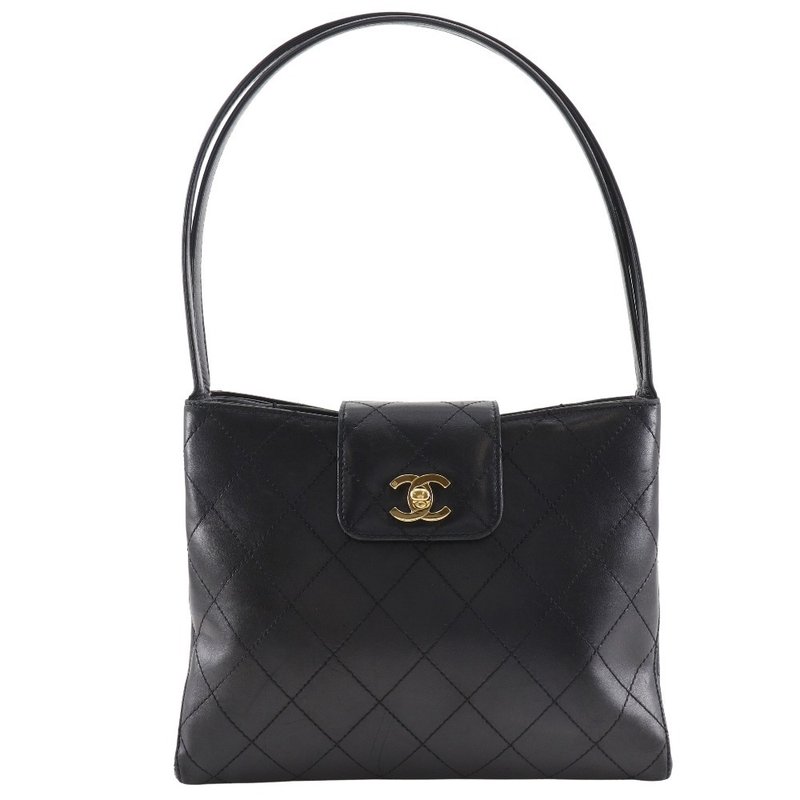 【日本直送】シャネル CHANEL ビコローレ トートバッグ ココマーク ラムスキン 黒 レディース【中古】 - 手提包/手提袋 - 真皮 黑色