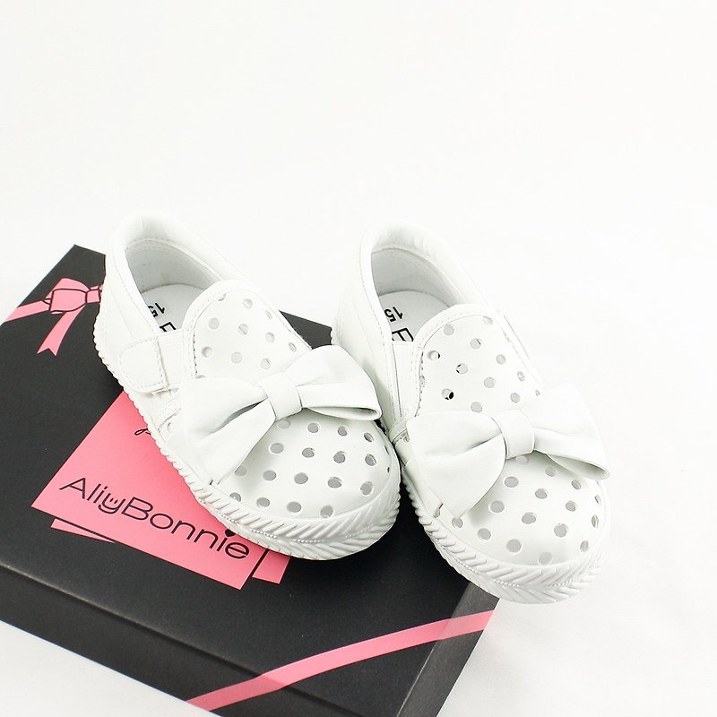 Taiwan-made parent-child shoes, cool children's casual shoes-white - รองเท้าเด็ก - หนังเทียม ขาว