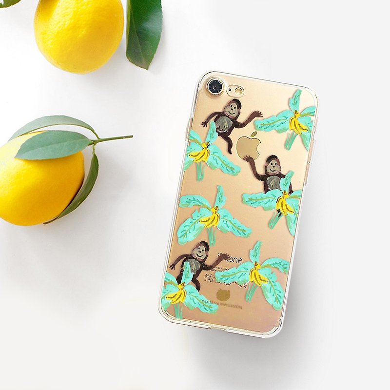 摘蕉猩手機殼 免費刻字iPhone X 6 plus Android空壓殼 - 手機殼/手機套 - 塑膠 綠色