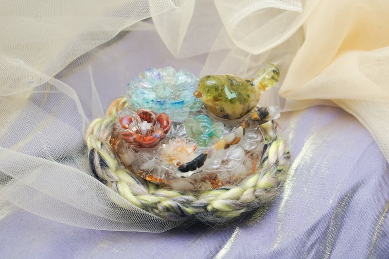 療癒角落－花鳥戲－魔法水晶淨化奧根 - 擺飾/家飾品 - 樹脂 多色