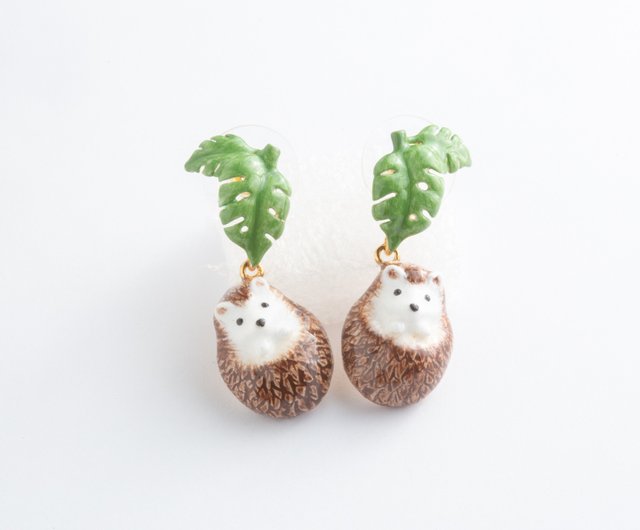 ハンドメイド　ハリネズミ　葉 hedgehog ハンドメイド・手芸 ハンドメイド ハリネズミ 葉