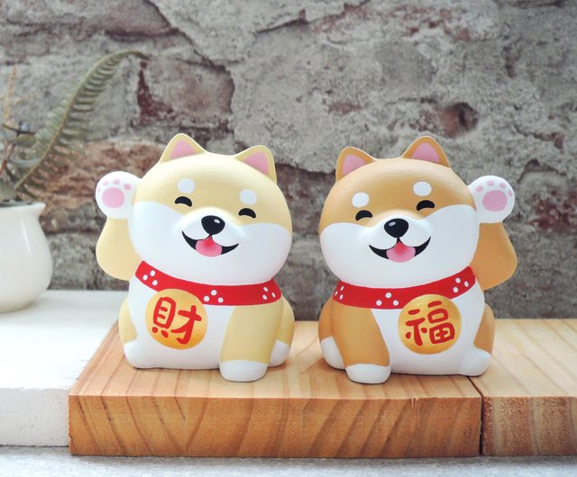 木製カップル動物の置物 約8cm （インドネシア バリ島の木彫りの
