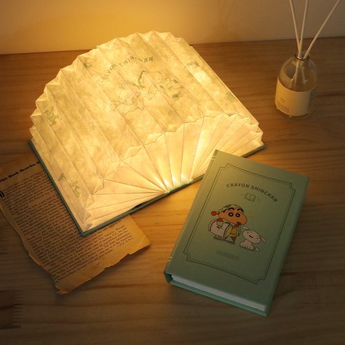 NORNS 蠟筆小新LED翻頁書燈-正版授權 摺疊小夜燈 禮物 蠟筆小新