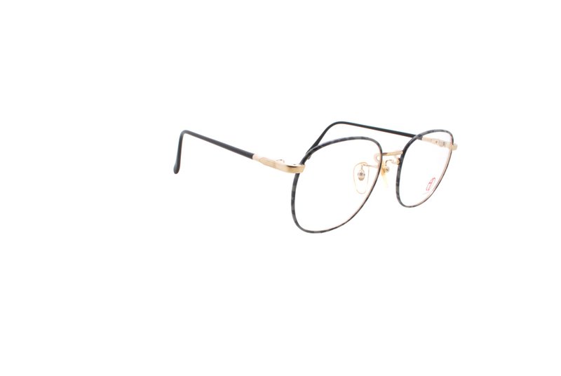 Alain Delon AD 2923 1 80s Vintage Eyeglasses - กรอบแว่นตา - โลหะ สีเทา