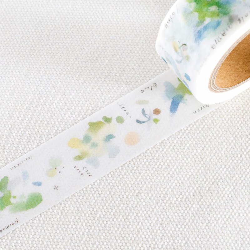 Liangfeng Color Lab Illustrated Book Vol.02 Washi Tape - Qingxi Color ( MTW-LF072 ) - มาสกิ้งเทป - กระดาษ สีเขียว