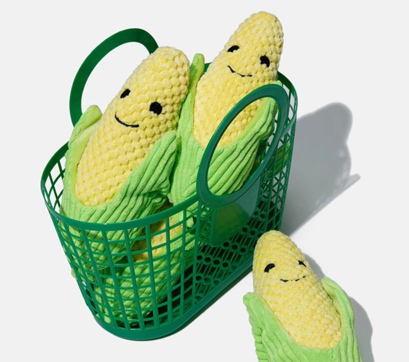 【仿真玉米】小型犬/耐咬磨牙發聲毛絨玩具 - 貓/狗玩具 - 其他材質 綠色