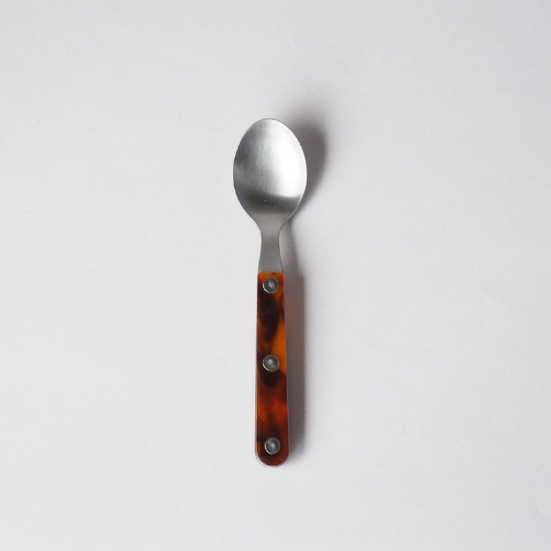 Japanese Gaosang Metal Japanese Marbled Stainless Steel Dessert Spoons-2 Packs-Multiple Colors Available - Cutlery & Flatware - Stainless Steel Brown