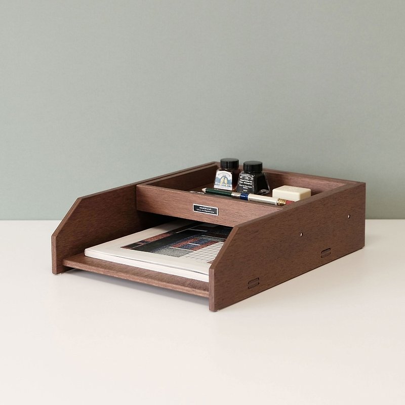 Collecto-Box 5 : Paper and Goods Tray - Storage - Wood Brown