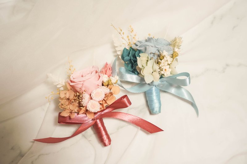 【竒花】主婚人胸花/婚禮胸花/新郎胸花/伴郎胸花/招待胸花 - 乾燥花/永生花 - 植物．花 