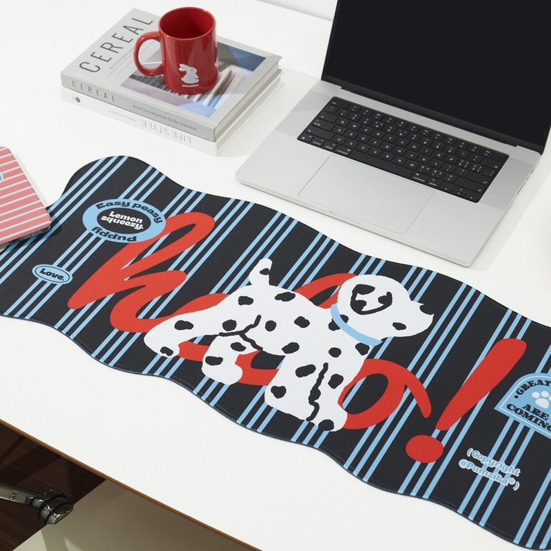 Black striped spotted dog mouse pad gaming game office large mouse pad mouse pad - Mouse Pads - Rubber 