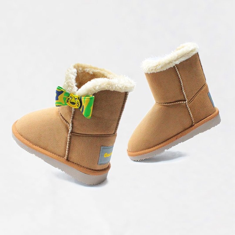 Children snow boots – brown–toothless tiger - Kids' Shoes - Other Materials Khaki