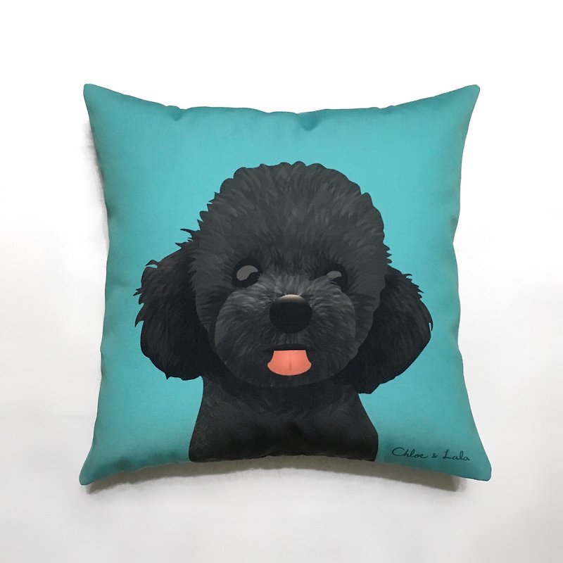 Wang Miao Big Pillow-Black VIP - Pillows & Cushions - Polyester Blue