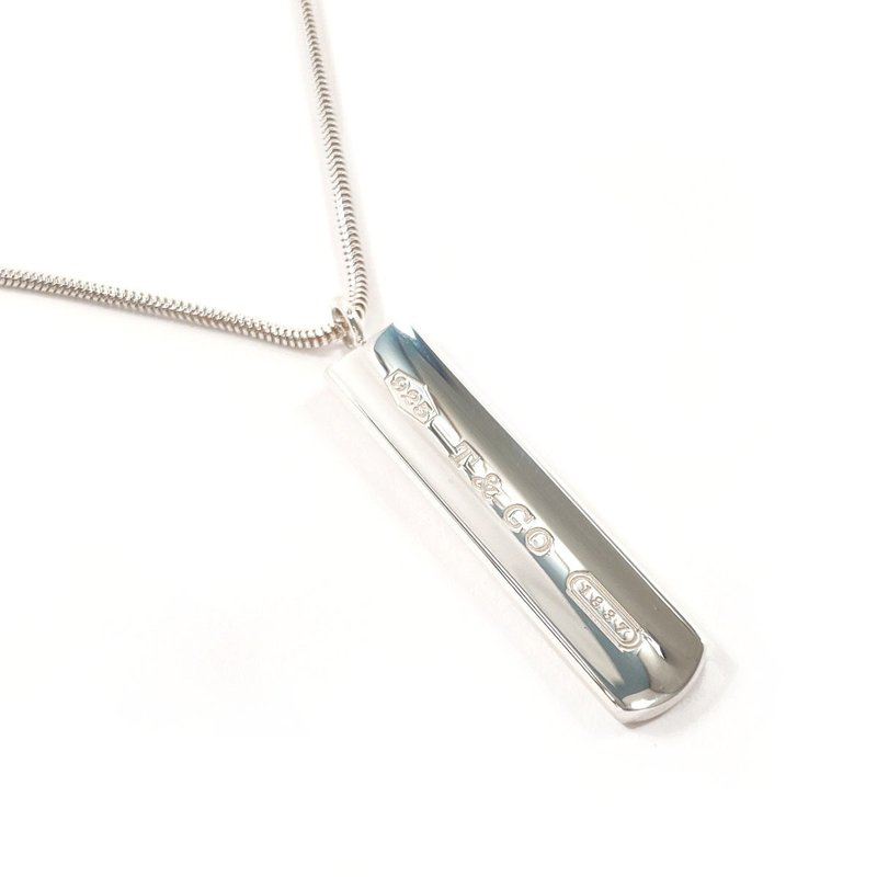 【日本直送 中古美品】ティファニー TIFFANY&Co. ネックレス 1837 バー ペンダント シルバー925 ヴィンテージ 新品仕上げ済み - 項鍊 - 純銀 銀色