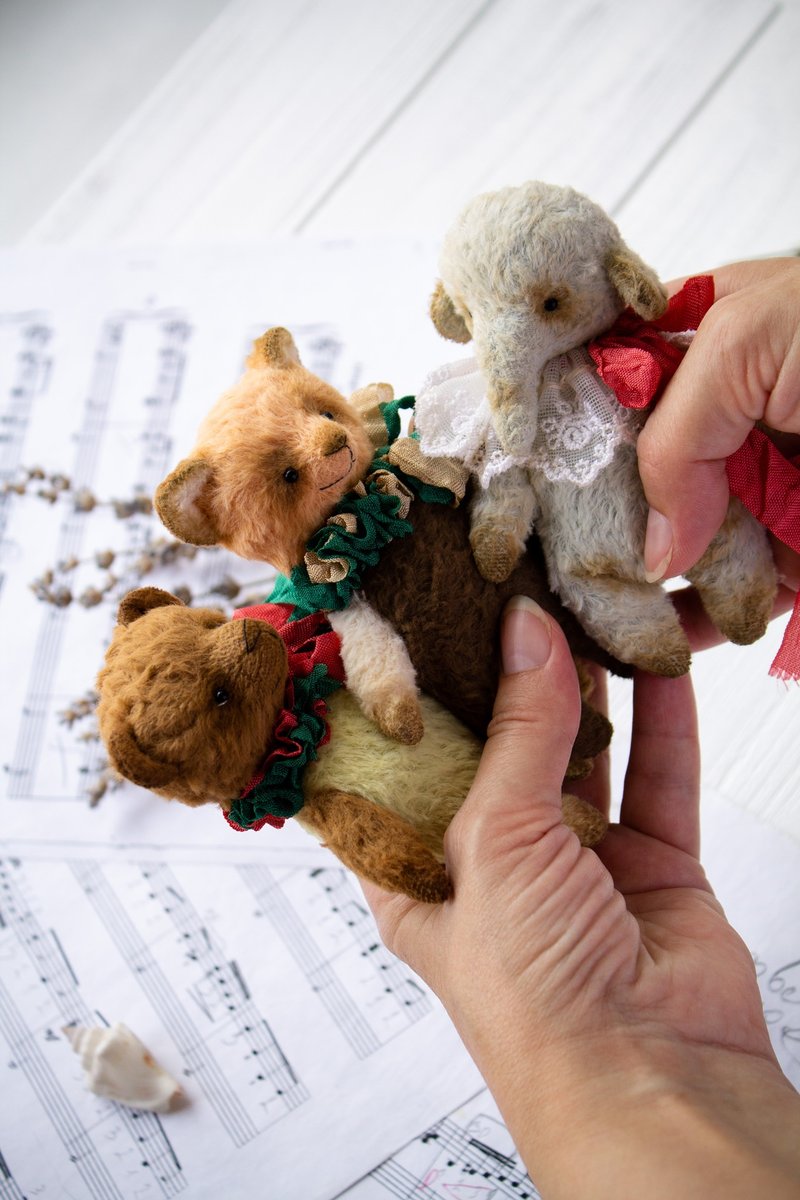 Artist jointed viscose piggy elephant fox bear sewing patterns pdf - 手工藝教學/工具書 - 其他材質 
