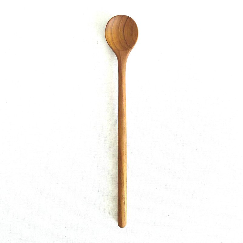 Natural Brown Teak Wood Cocktail Bar Mixing Long Handle Spoon Stirrer - Cutlery & Flatware - Wood 