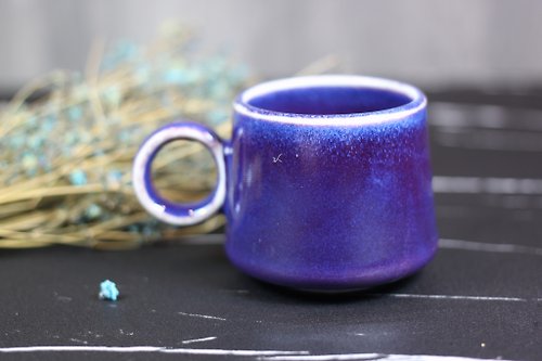 自然釉文創工作室 【我愛媽媽】紫羅蘭鈞釉 自然釉小緣杯 咖啡分享杯 100%鶯歌製
