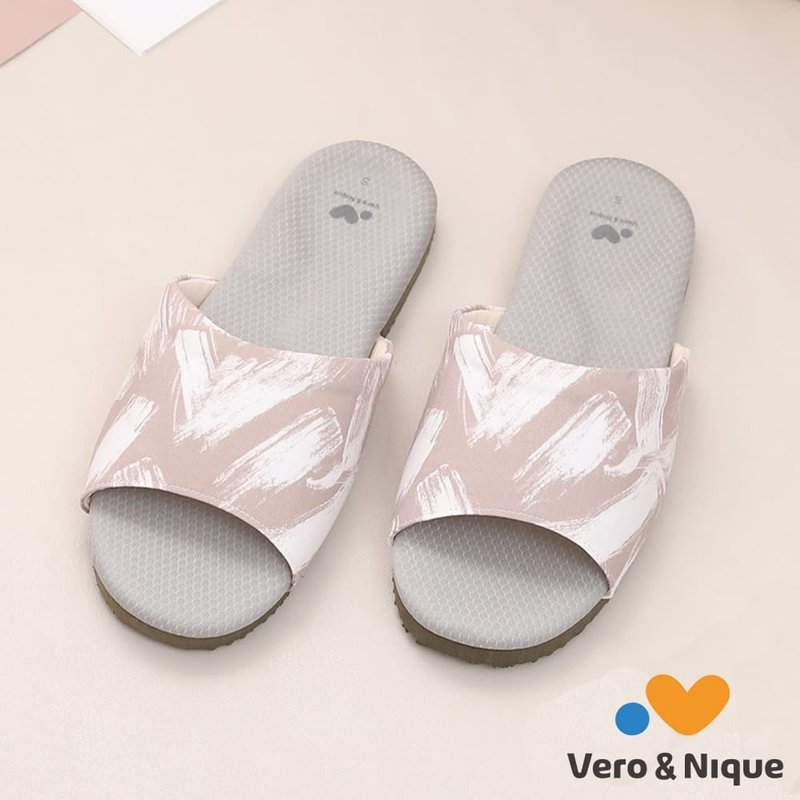 [Veronica] Warm and pressure-relieving green graphene indoor slippers - pink - รองเท้าแตะในบ้าน - น้ำยาง สึชมพู