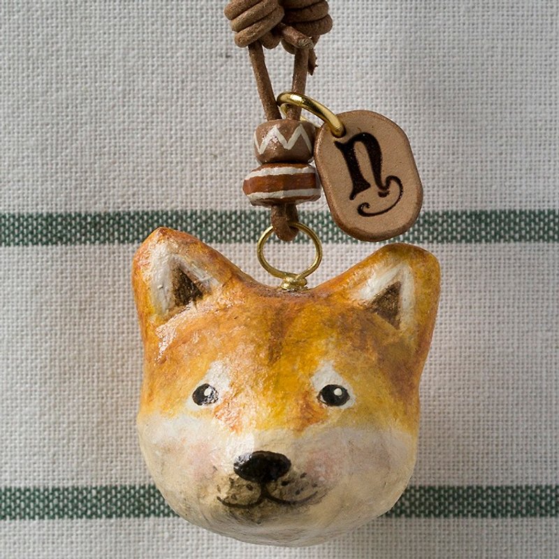Puppy pendant necklace / animal item 錬 - Chokers - Paper Yellow