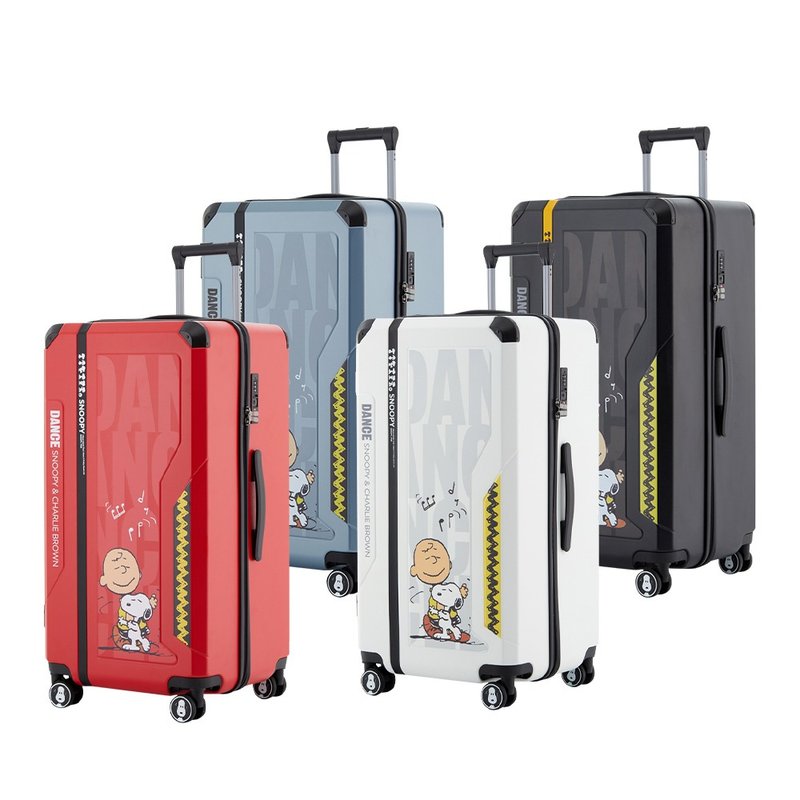 【SNOOPY】28-inch dancing suitcase (multiple colors to choose from) - Luggage & Luggage Covers - Plastic Multicolor