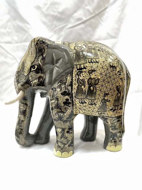 Inyatra｜喀什米爾手工披肩及地毯 印度喀什米爾 手工漆器彩繪大象 — 蒙兀兒皇宮