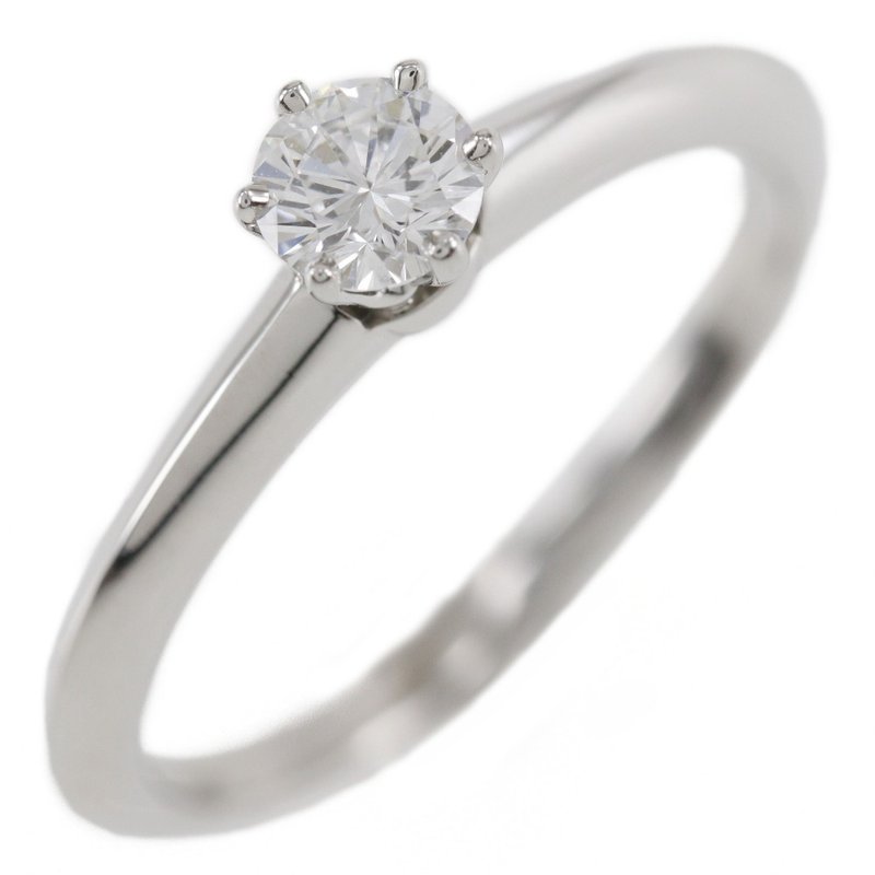 [Direct from Japan] TIFFANY&Co. Solitaire Ring, Size 9, Pt950 Platinum x 0.25ct Diamond, Approx. 3.2g, Women's [Pre-owned] - แหวนทั่วไป - เครื่องประดับ สีเงิน