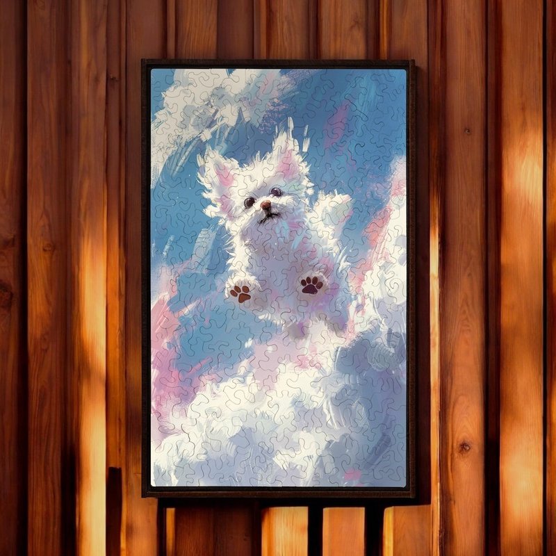 汪星人-撒嬌爆擊【壁虎拼圖】 - 擺飾/家飾品 - 木頭 藍色