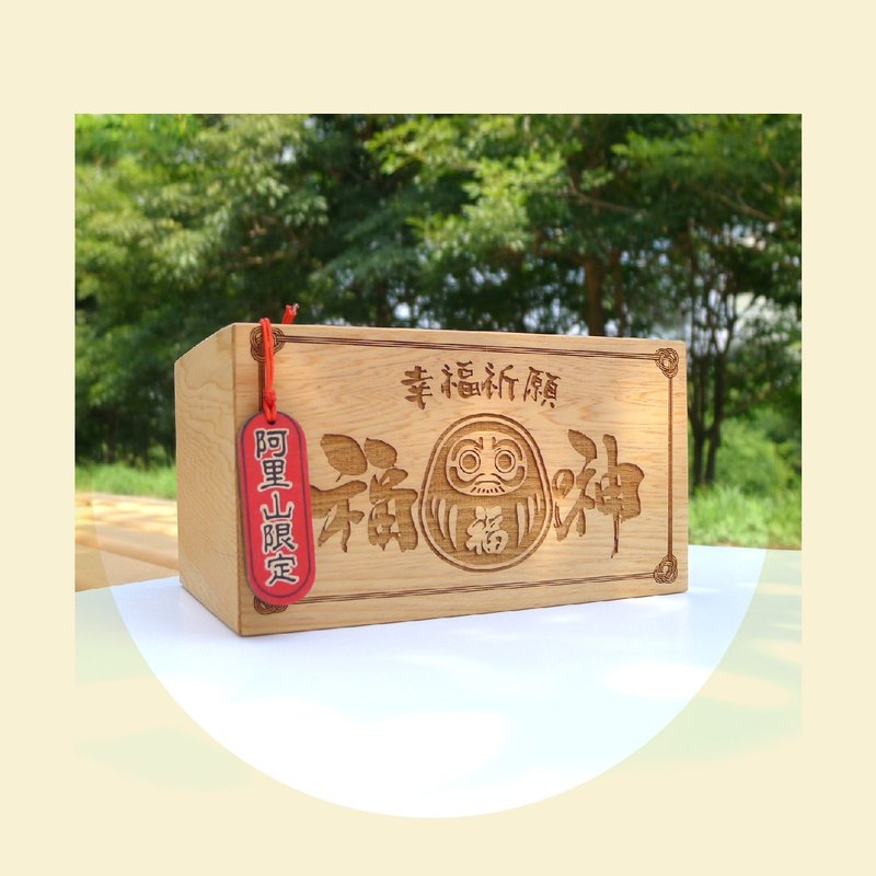 Japanese shrine∣Hinoki praying cash box∣Chiayi Souvenir Made in Taiwan - กล่องเก็บของ - ไม้ 