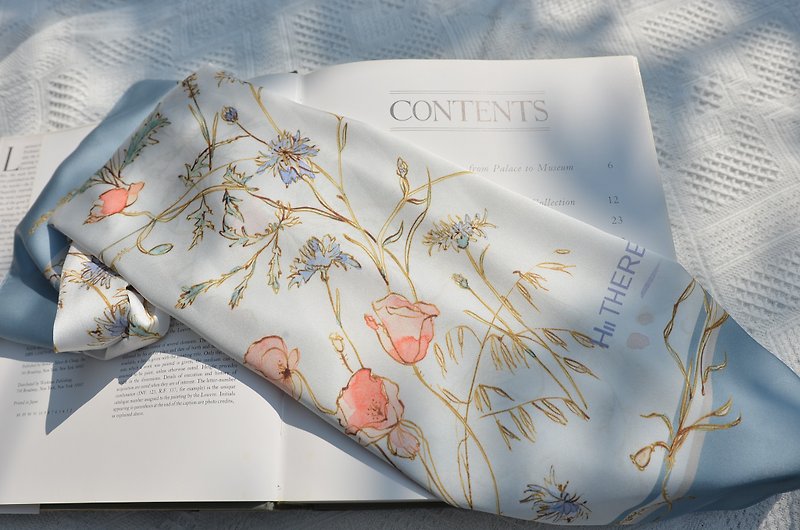 個別に印刷された東ヨーロッパの花の正方形のスカーフ - スカーフ - ポリエステル 