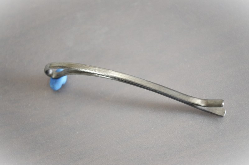 Titanium hairpin, gentle titanium hairpin, hairline D6 2mm - Hair Accessories - Other Metals Silver