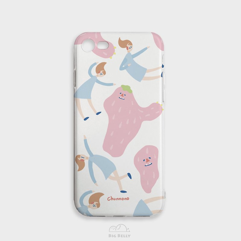 Dancing is a happy thing. Illustrations and original mobile phone cases. All kinds of mobile phone models can be customized. - Phone Accessories - Other Materials Pink