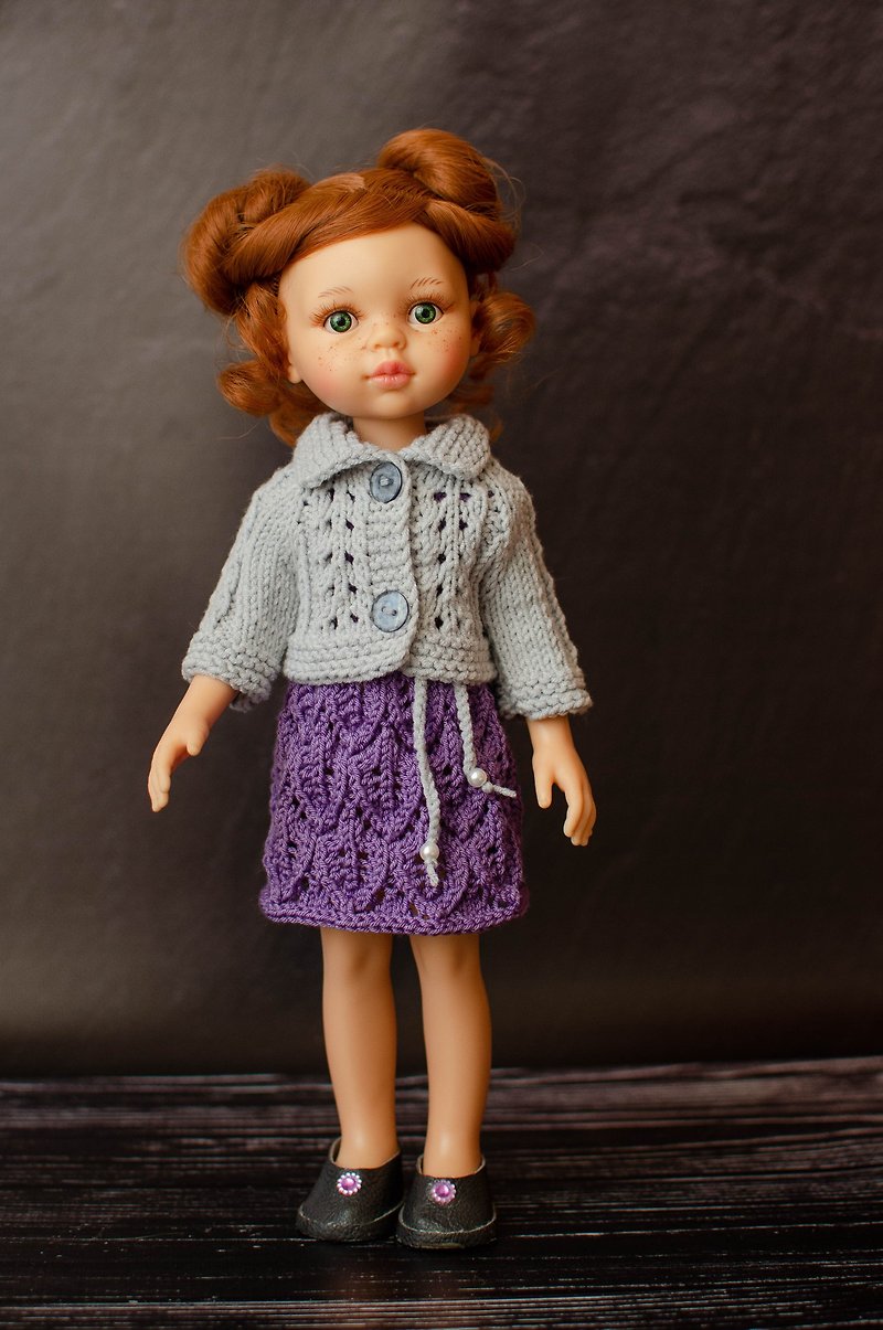 Knitted dress and jacket for Paola Reina doll - 寶寶/兒童玩具/玩偶 - 其他材質 多色