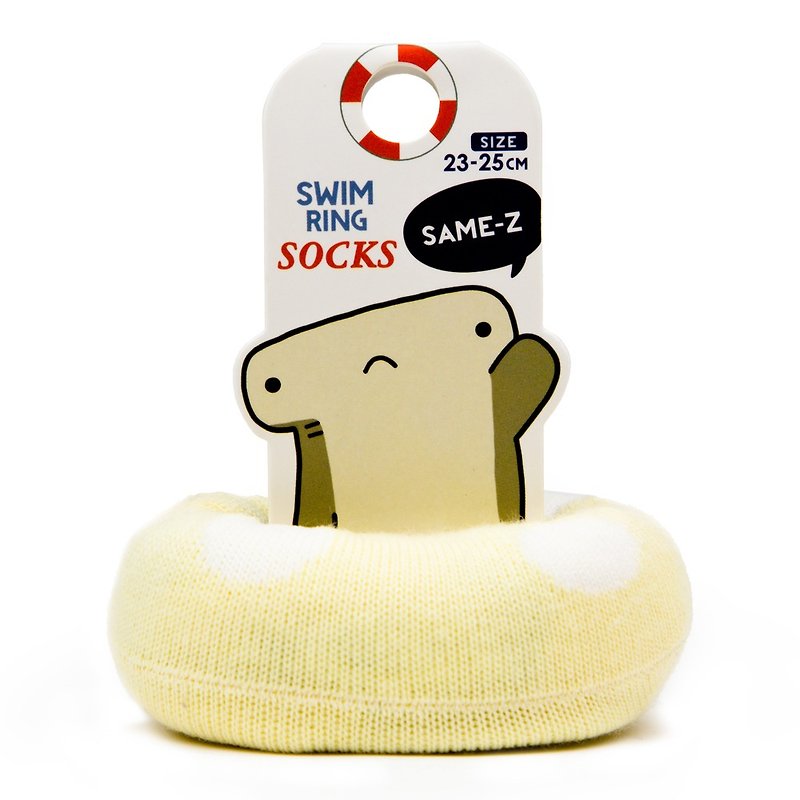 [SUKENO Japanese Design] Japan Super 夯 APP Shark Brother Family - Swim Ring (Socks) - Socks - Cotton & Hemp Multicolor