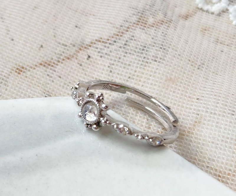 月光石拉長石925純銀戒指裸石寶石輕珠寶半寶石 - 戒指 - 寶石 藍色