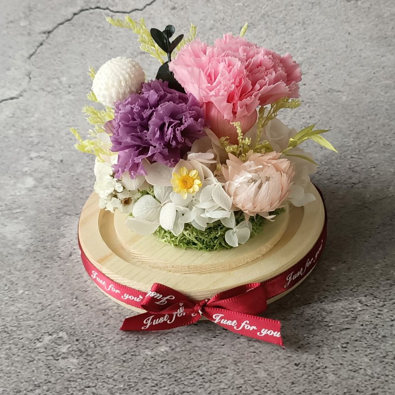 【藏愛4】12cm玻璃盅/限時優惠/母親節/康乃馨 - 乾燥花/永生花 - 植物．花 粉紅色