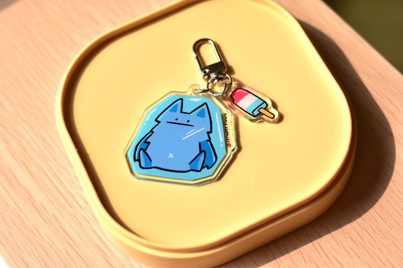 Frozen Yeti Acrylic Keychain / Airpod Case Pendant - Charms - Acrylic Blue