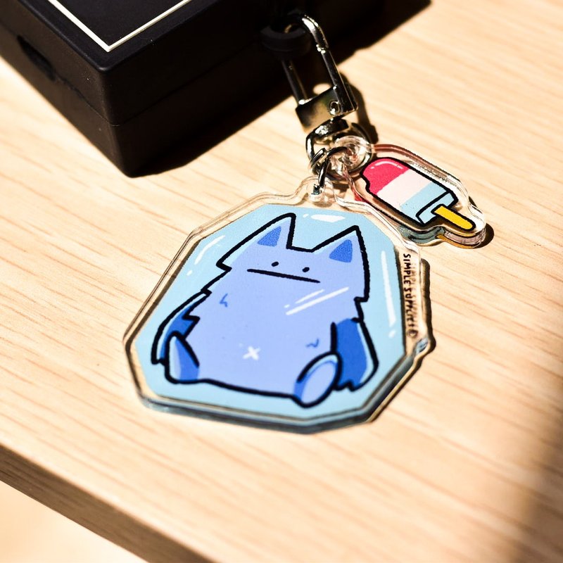 Ice Ice Yeti Acrylic Keychain / Airpod case pendant - 吊飾/掛飾 - 壓克力 藍色