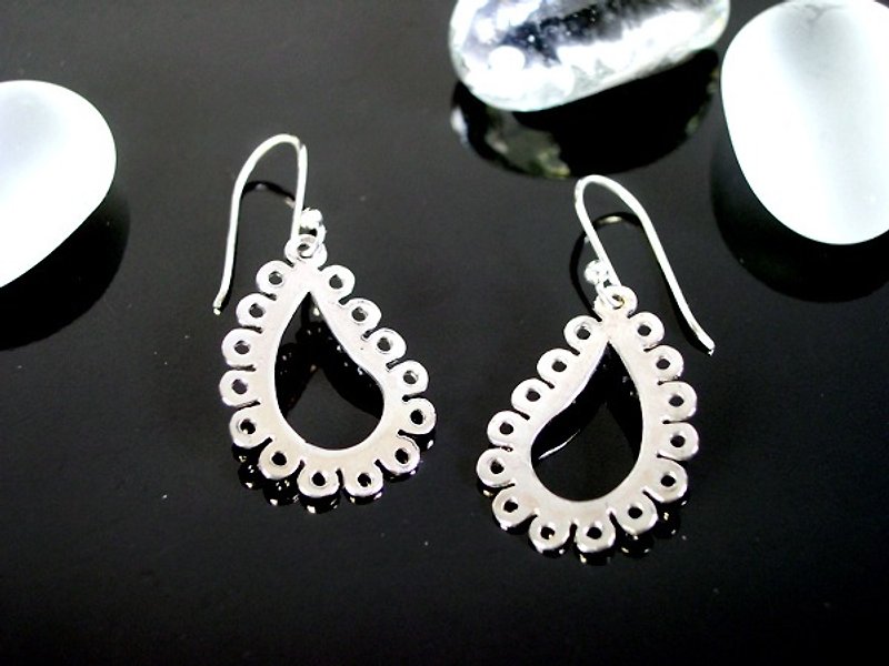 Paisley sterling silver earrings - Earrings & Clip-ons - Sterling Silver Silver
